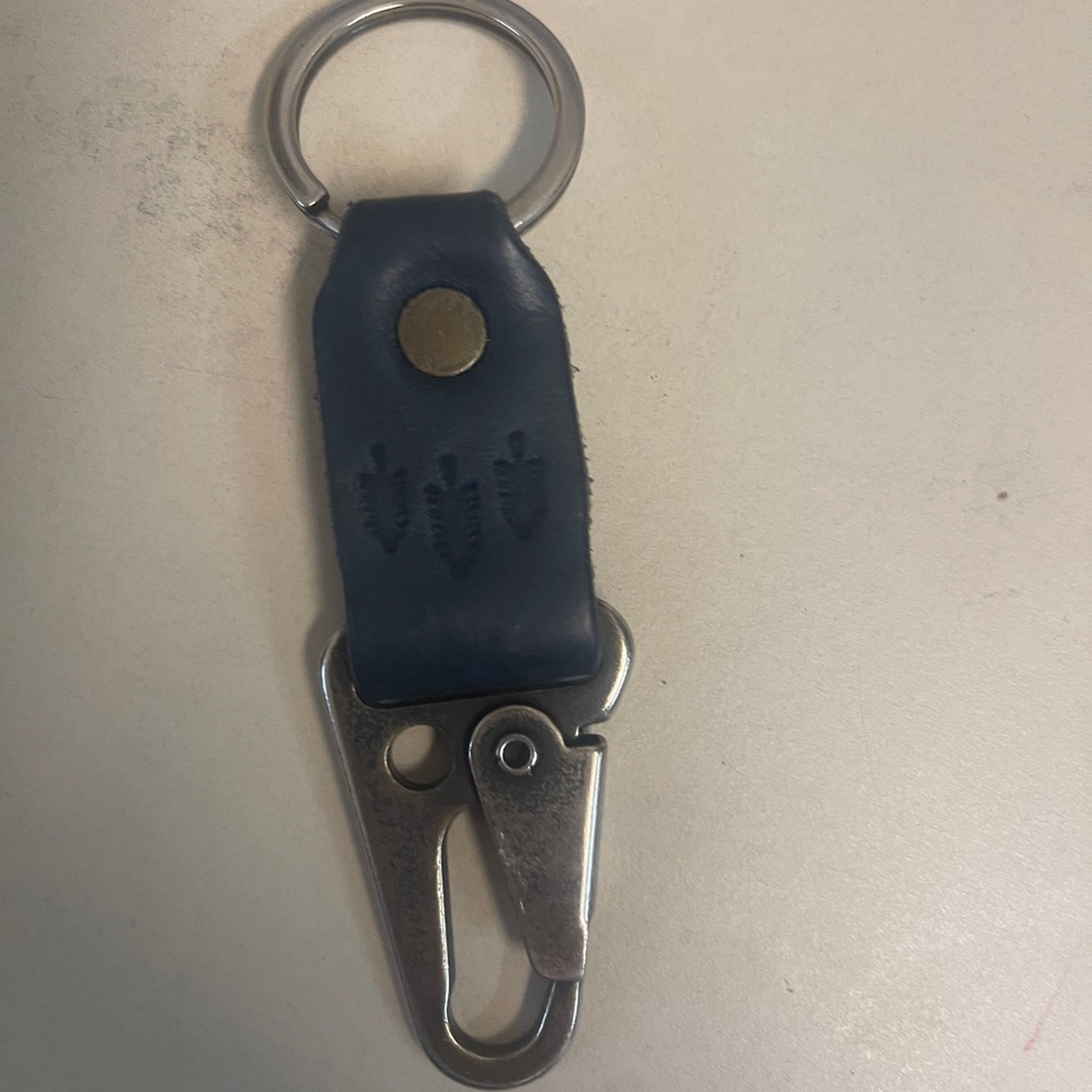 Final Loved Portland leather blue shirt key chain
